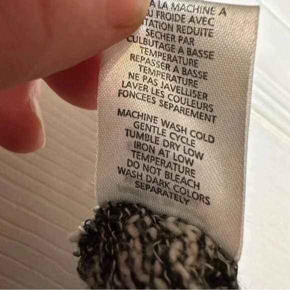 Candy Couture Sweater Heathered Black & White Size Large - Picture 9 of 16